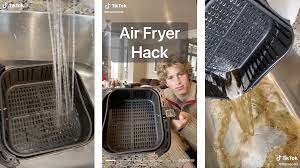 tikr shares air fryer cleaning hack