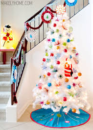 decorated white christmas tree
