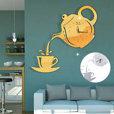 Wall Clocks Diy Acrylic Coffee Cup