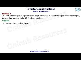 Simultaneous Equations Word Problems