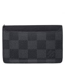 Free shipping for many items! Louis Vuitton Black Damier Graphite Canvas Neo Porte Cartes Card Holder Louis Vuitton Tlc