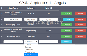 crud application in angular using web