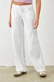bdg white linen 5 pocket pants urban