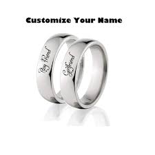 custom couple ring band engrave your