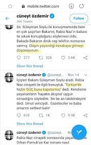 cüneyt özdemir on Twitter: "Rabia Naz cinayetinin karartma çabalarını  izlerken 'Türkiye'de hukuk var mı yok mu' tartışmasına artık girmiyorum....  Ama bir 'güç' var! https://t.co/7ysimXHhhK" / Twitter