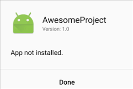 how to fix android app not installed