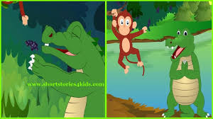 the monkey and the crocodile short