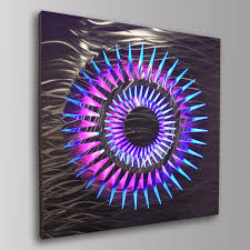 Lighted Wall Art Led Modern Metal