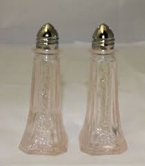 New Pale Pink Glass Salt And Pepper