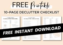 10 page declutter checklist things to