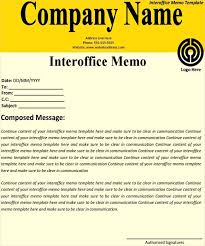 Interoffice Memorandum Business Templates Forms Memo Template Free
