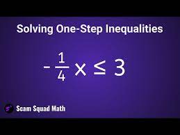 How To Solve One Step Inequalities With