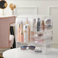 clear desktop makeup storage box make