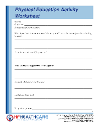 physical education worksheets