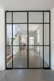 black frame french doors window