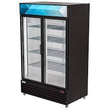 Koolmore 45 In W 38 Cu Ft Commercial Upright Display Refrigerator With 2 Swing Glass Door Beverage Cooler In Black