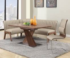 chintaly bethany modern dining set w extendable table nook