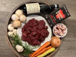 bold red wine elk stew from field to