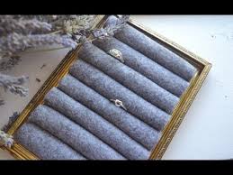 Even though i don't think i would use it as wall art, i knew i could turn it into a fabulous diy jewelry organizer for my bathroom drawer. Diy Ring Display Holder Youtube