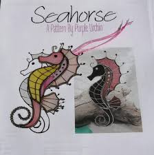 Stained Glass Pattern For Seahorse