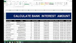 40 Hindi Calculate Interest Principal Amount Excel Youtube