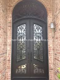 design iron glass door with transom
