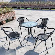 Cafe Patio Round Coffee Table And 2 4