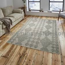 wool rectangular handwoven textured rug