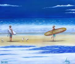 surfers paradise art painting beach