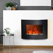 Electric Curved Wall Mounted Fireplace