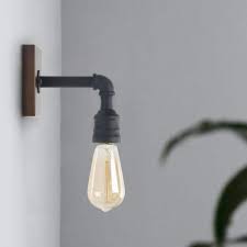 Lnc Black Industrial Wall Sconce With