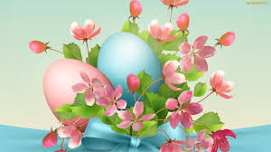 Tapety, zdjęcia - Wielkanoc, Grafika 2D, Pisanki, Kwiaty, Jajka