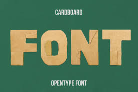 cardboard font recycling opentype