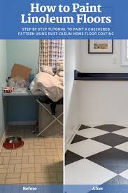 paint linoleum floors a checkerboard