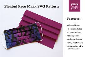 Easy pleated face mask pattern and instructions. Pleated Face Mask Sewing Pattern Graphic By Designedbygeeks Creative Fabrica