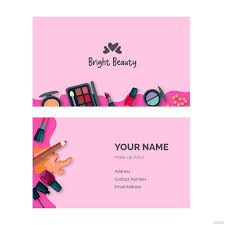 makeup artist business card vector in