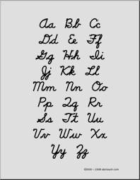 Cursive Alphabet Chart Handwriting Letter Poster Abcteach
