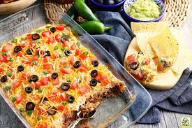 layered taco dip recipe with ground