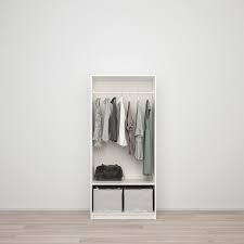 Storage accessories that help you organize inside your wardrobe are sold separately. Kleppstad Wardrobe With 2 Doors White 79x176 Cm Ikea