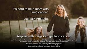 Symptoms of lung cancer can include a persistent cough, shortness of breath, coughing up blood, arm or chest pain, and unexplained weight loss. Alklungcancer On Twitter This Is Amanda She Is A Fantastic Mom To Her Beautiful Children Can You Believe That Amanda Has Lung Cancer Did You Know That Lung Cancer Takes More Women S