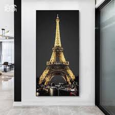 Eiffel Tower Canvas With Black Frame