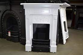 Victorian Cast Iron Fireplace Painted