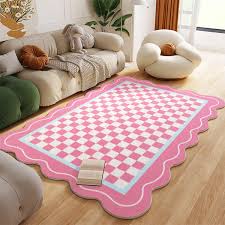 chic checkerboard pattern rug