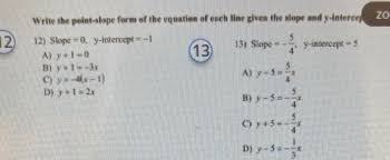Answered Write The Point Slope Form Of