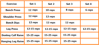 Gym Exercise Chart For Beginners Gym Workout Chart Gym