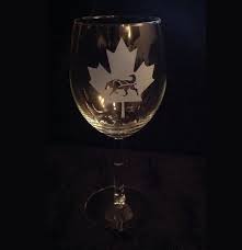canadian wine glass off centre design