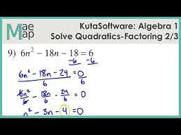 factoring quadratic equations worksheet