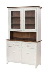 Country Pine China Hutch With Glass