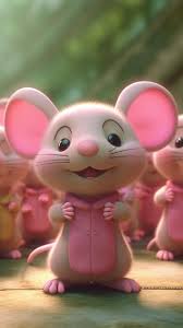 premium ai image a pink mouse with a