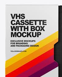 Vhs Cassette With Box Mockup In Box Mockups On Yellow Images Object Mockups